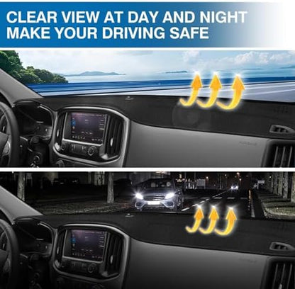 KUST Black Dash Cover for Chevy Chevrolet Colorado 2015-2021 2022 Left Hand - Image 6