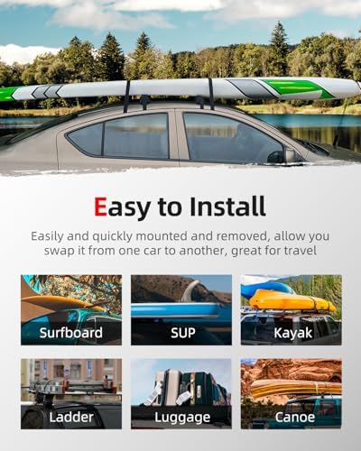 Abahub Kayak Roof Rack Soft Roof Rack Pads - Image 7