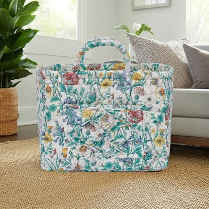 Car Storage Basket for Back Seat, Aesthetic Fabric Storage Basket for Clothes - Image 4