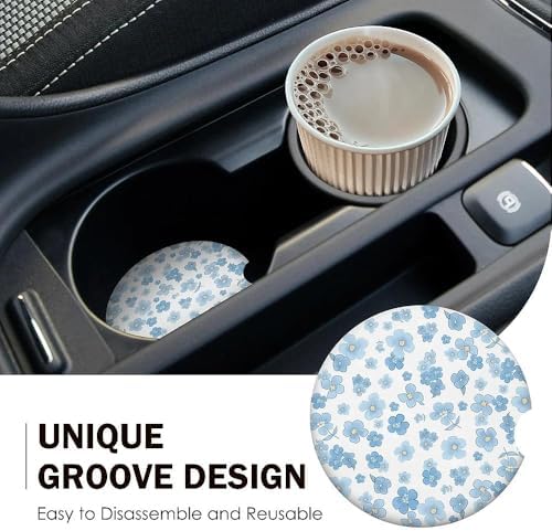 Cute Flowers Car Coasters Set of 2 - Image 6