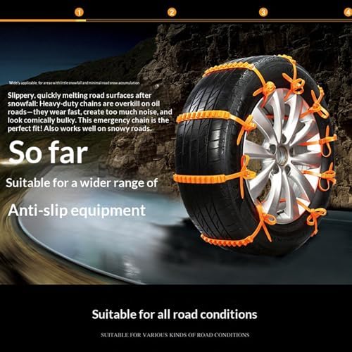 New tire anti-skid strips, reusable emergency anti-skid nylon cable ties - Image 5