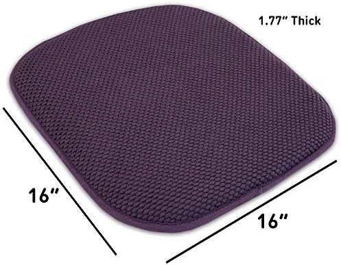 Sweet Home Collection Memory Foam Chair Cushion Honeycomb Pattern Solid Color - Image 4