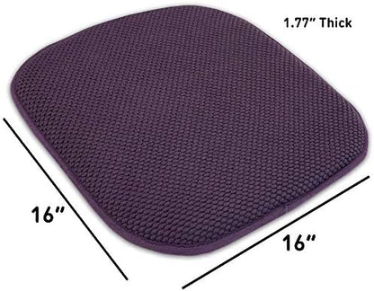 Sweet Home Collection Memory Foam Chair Cushion Honeycomb Pattern Solid Color - Image 4
