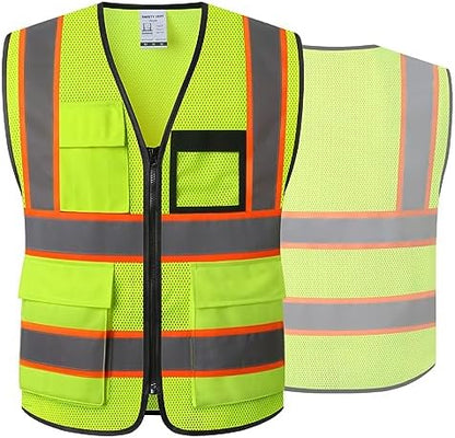 Hi Vis Reflective Safety Vest for Men Women by Ekkosafety