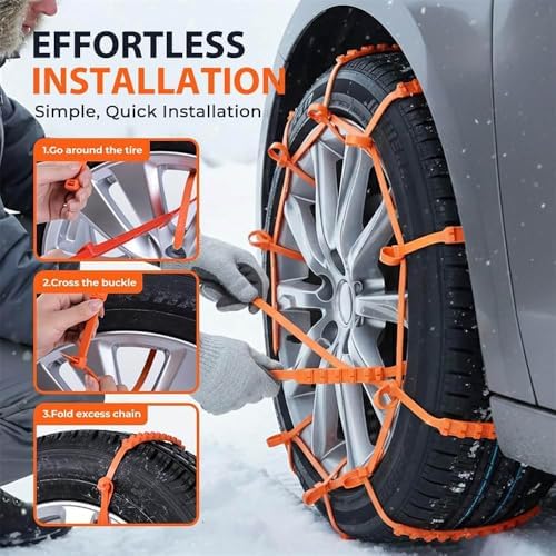 2026 Upgrade Tire Traction Straps, Universal Anti-Skid Zip Tie Tire Chains - Image 2