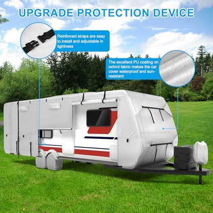 Mofeez Travel Trailer RV Cover 420D Oxford 18'-20' Camper Cover RV Covers - Image 4