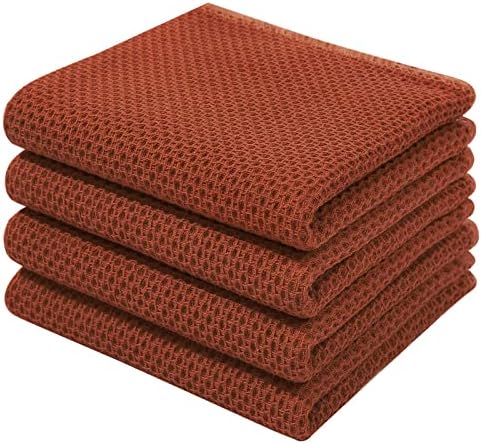 Homaxy 100% Cotton Waffle Weave Kitchen Dish Towels 4-Pack by Homaxy