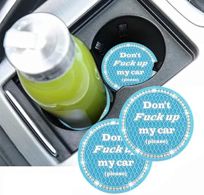 2 PCS Bling Car Cup Coaster, 2.75 Inch Anti-Slip Cup Holder Insert Coasters - Image 6