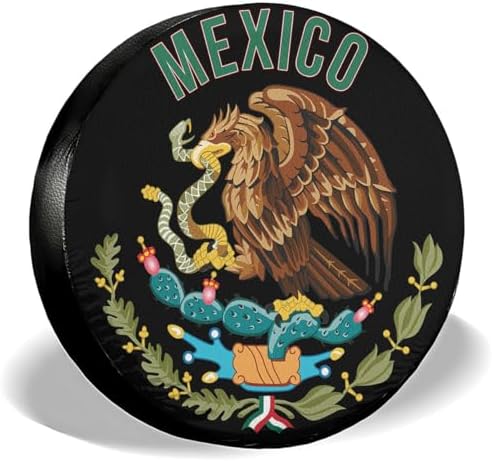 GENANY Mexico and Eagle Thick PVC Leather Spare Tire Cover Size 15 by GENANY