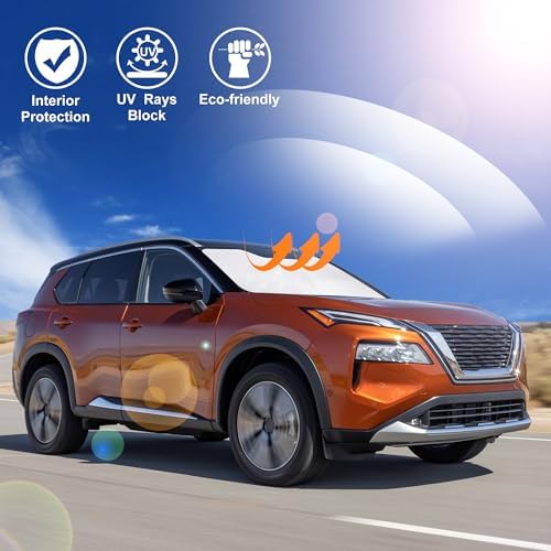 Windshield Sun Shade for 2021-2026 Nissan Rogue 3rd Gen. - Image 5