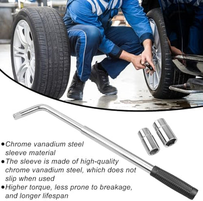 Car Telescoping Lug Wrench, Extendable 4 Way Vehicle Wheel Brace Removal Tool - Image 5