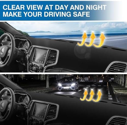 KUST Black Dash Cover for 2011-2022 Jeep Grand Cherokee Non-Slip Dashboard - Image 6