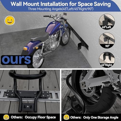 4 Pack E-Track Dirt Bike Wheel Chock Supports tire up to 6", Heavy Duty 10 - Image 4