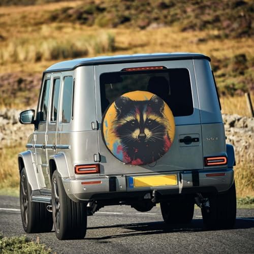 Funny Raccoon Spare Tire Cover Raccoon Wheel Protector - Image 7