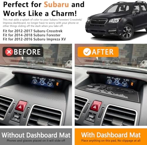 Dash Mat for Subaru Crosstrek Accessories 2012-2017, Forester 2014-2018 - Image 4