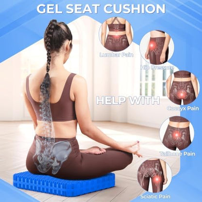 TushGuard Gel Seat Cushion for Long Sitting, Breathable Thick Patent Design - Image 6