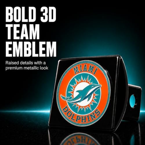 Miami Dolphins Trailer Hitch Cover - Image 2