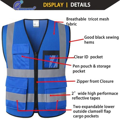 Hi Vis Reflective Safety Vest for Men Women - Image 3