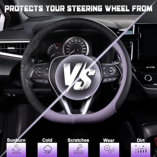 SEG Direct D Shaped Steering Wheel Cover 14.5-15 inch - Image 4