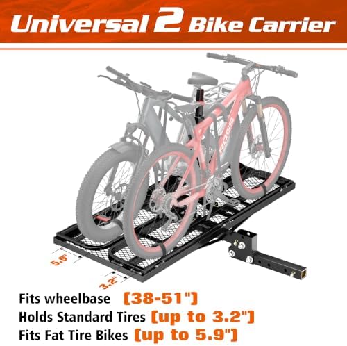 Bike Rack Accessory for Wildroad 60" x 24" x 14" Folding Hitch Cargo Carrier – - Image 2