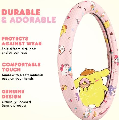 Hello Kitty and Friends Steering Wheel Cover, Universal Fit Cute Accessories - Image 3
