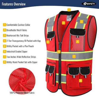 JKSafety Reflective Safety Vest - Image 3