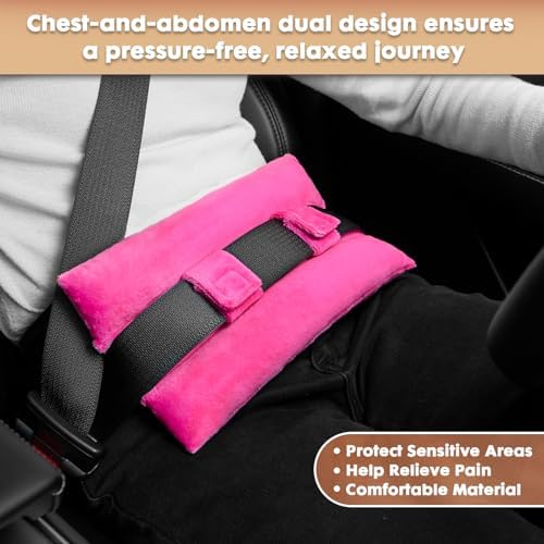Seat Belt Pillow for Mastectomy Post-Surgery, Heart Surgery Recovery Support - Image 2