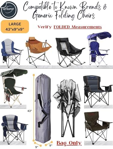 43"x9"x9" Replacement Bag for Folding Camping Chair, Camp Chairs, Yoga Mat - Image 4