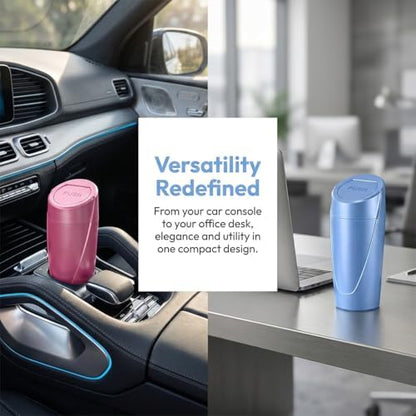 Car Trash Bin with Lid, Leak-Proof Portable Vehicle Cup Holder Garbage Can - Image 6