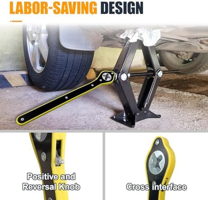 Car Jack Ratchet Wrench, 360° Swivel Labor-Saving Scissor Jack Lift Speed - Image 4