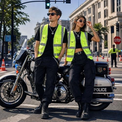 XIAKE Reflective Safety Vest for Men & Women High Visibility Class 2 Vest - Image 7