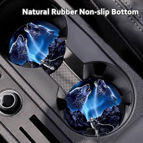 2Pcs Tie Dye Car Coasters, 2.75" Neoprene Rubber Cars Cup Holder Coasters - Image 6