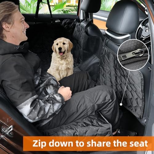 PETICON Dog Car Seat Cover for Back Seat, Waterproof Dog Hammock for Pets - Image 2