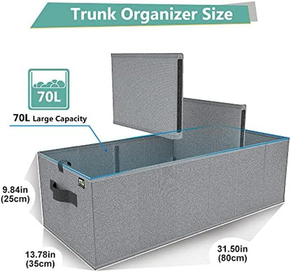 MIU COLOR Trunk Organizer for Car, Car Organizer, Collapsible - Image 3