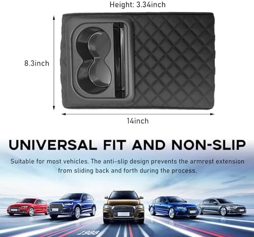 Car Center Console Armrest Pillow, Waterproof Leather Arm Rest Protector Cushion - Image 2