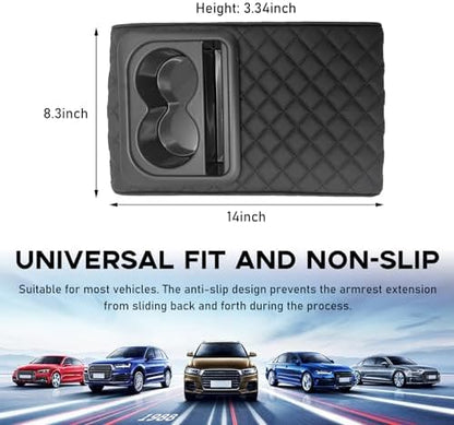 Car Center Console Armrest Pillow, Waterproof Leather Arm Rest Protector Cushion - Image 2