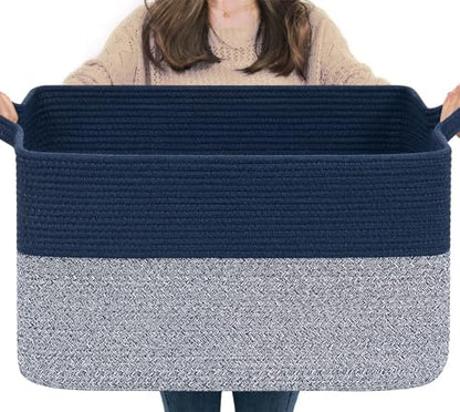Goodpick 75L Extra Large Woven Blanket Basket by Goodpick