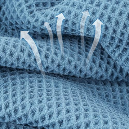 Microfiber Waffle Bath Towels, 4 Pieces, Fast Drying, Lint Free 430 GSM - Image 2