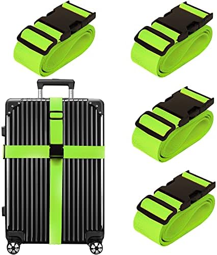 Chelmon Luggage Straps for Suitcases TSA Approved Travel Essentials 8 Pack by Chelmon