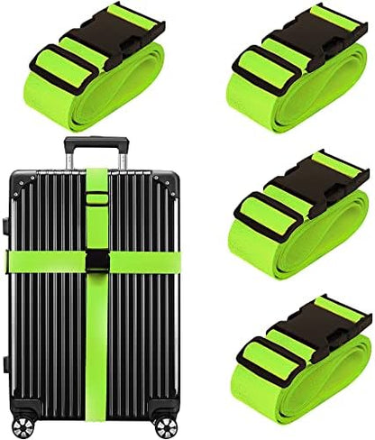 Chelmon Luggage Straps for Suitcases TSA Approved Travel Essentials 8 Pack by Chelmon