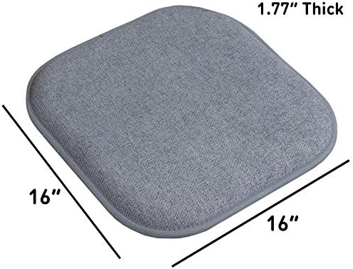 Sweet Home Collection Chair Cushion Memory Foam Pads Honeycomb Pattern Slip Non - Image 4