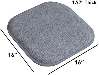 Sweet Home Collection Chair Cushion Memory Foam Pads Honeycomb Pattern Slip Non - Image 4