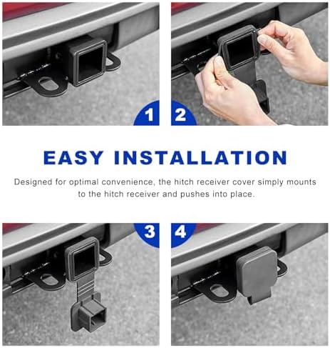 Trailer Hitch Cover, 2 Inch Heavy Duty Dustproof Tow Receiver Covers Tube Plug - Image 5