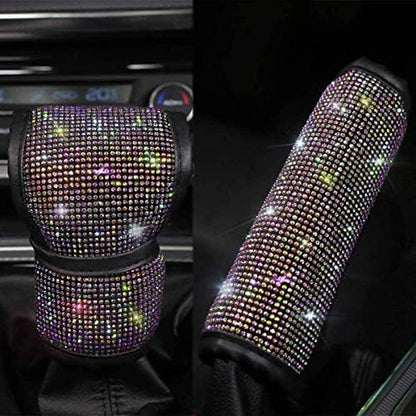 2 Pcs Bling Bling Auto Car Shift Gear Cover & Handbrake Cover by QINU