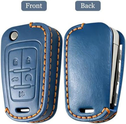 for Chevrolet Leather Key Fob Cover, Leather Protective Key Case, Compatible - Image 3