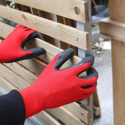Evridwear Crinkle Latex Rubber Hand Coated Safety Work Gloves - Image 7