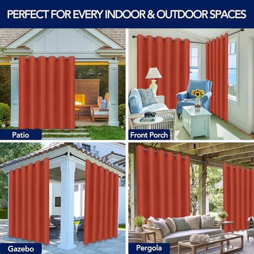 PureFit Outdoor Curtains for Patio Waterproof Weatherproof Outside Curtains - Image 5