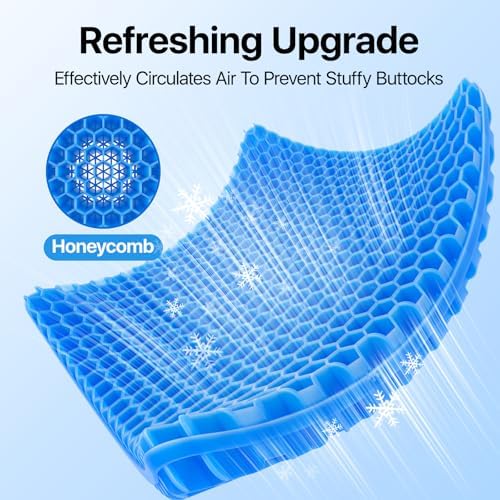 Gel Seat Cushion, Cooling Honeycomb Design - Image 6