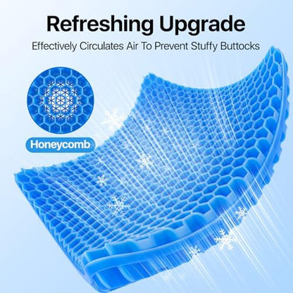 Gel Seat Cushion, Cooling Honeycomb Design - Image 6