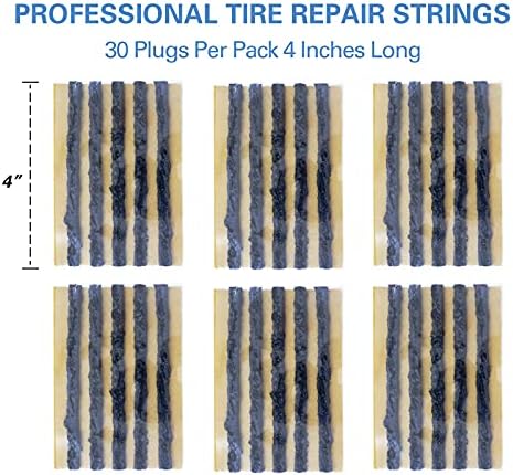 CKAuto 30 pcs 4" Black Tire Repair Strings Tire Repair Plugs - Image 2